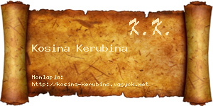 Kosina Kerubina névjegykártya